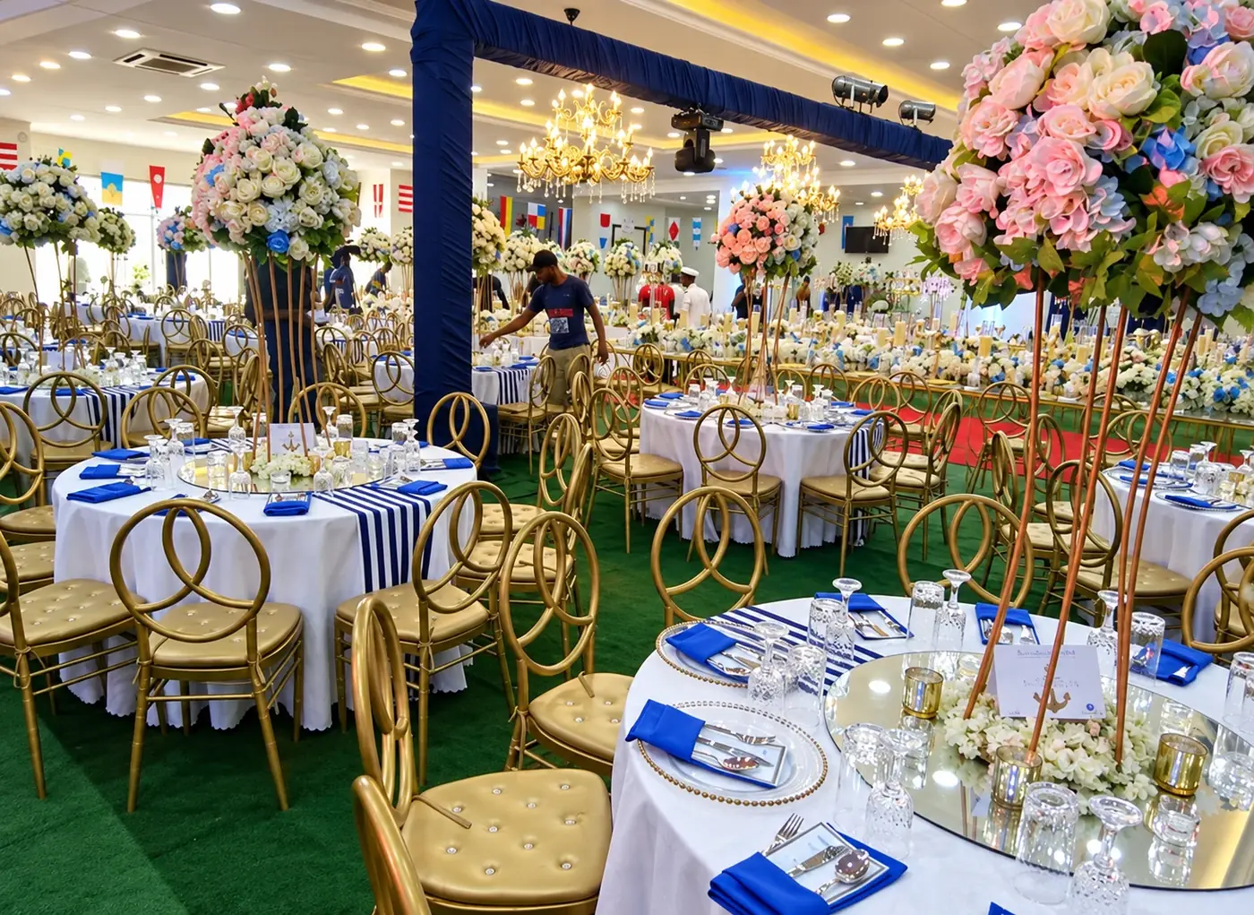 Floral event arrangement at Admiralty Conference Centre, Victoria Island